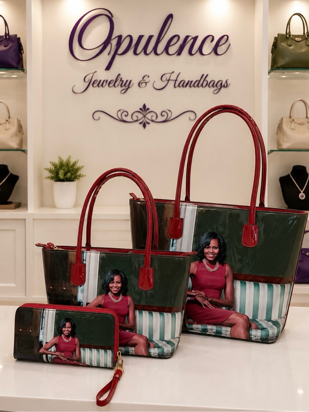Michelle Obama 3pc Tote Set